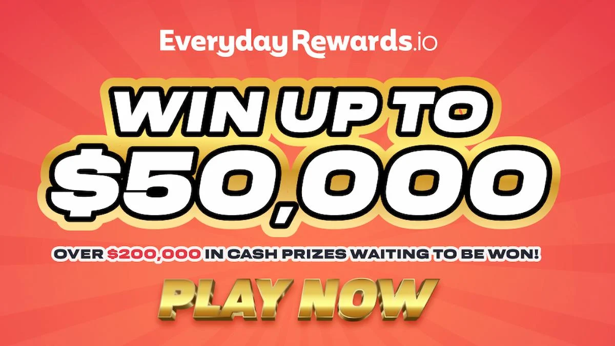 everydayrewards.ioのスクラッチゲームの懸賞ですぐに$ 50,000を獲得する機会を得る